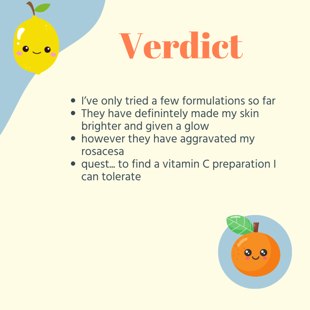 verdict on vitamin c skincare products