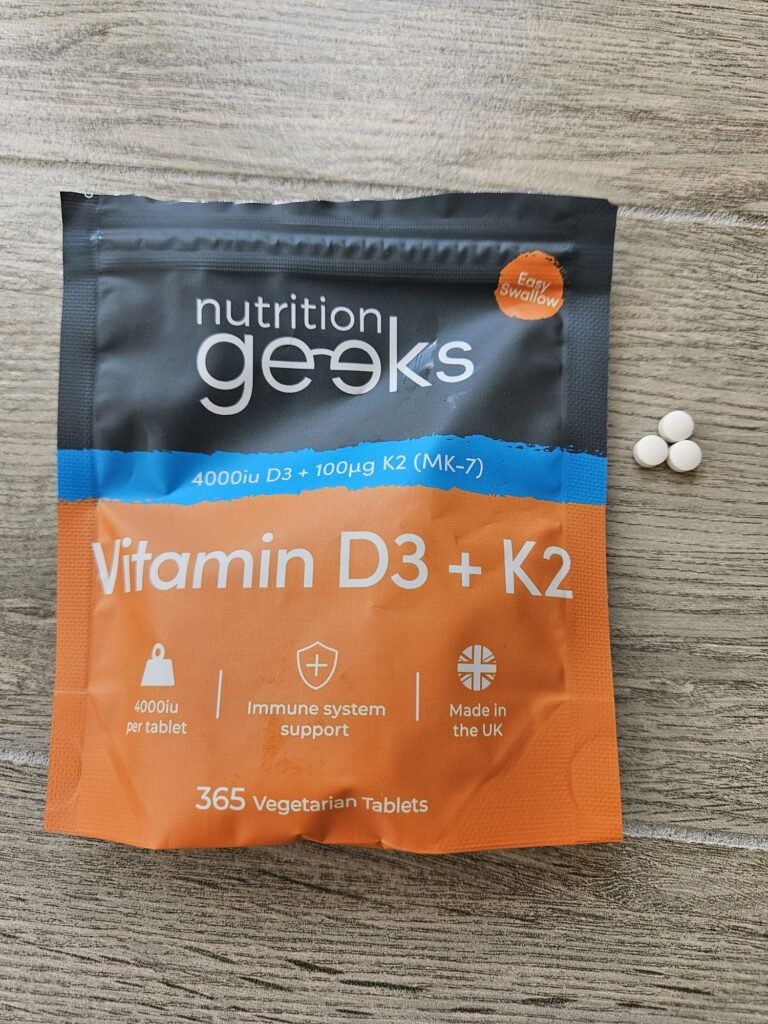 Pouch of vitamin D tablets