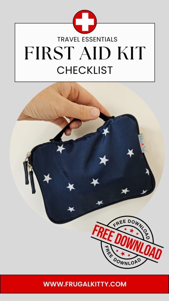 Travel first-aid kit for to illustrate free download