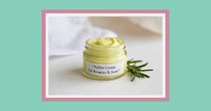 pot of sulfur cream