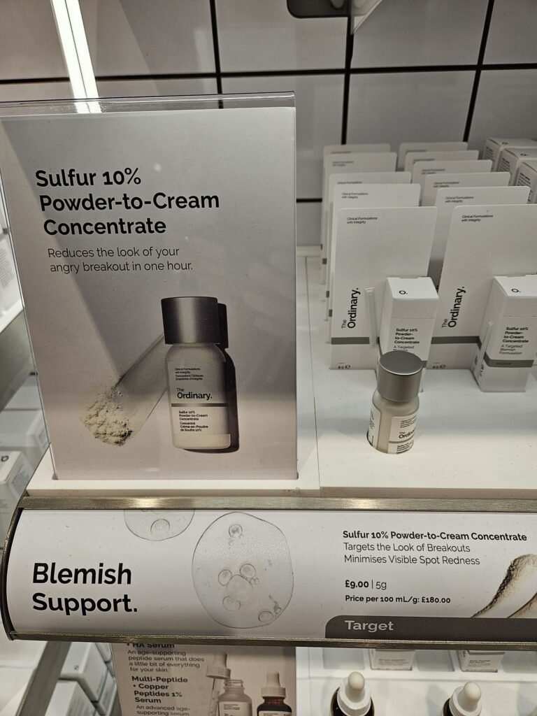 The ordinary sulphur based spot treatment