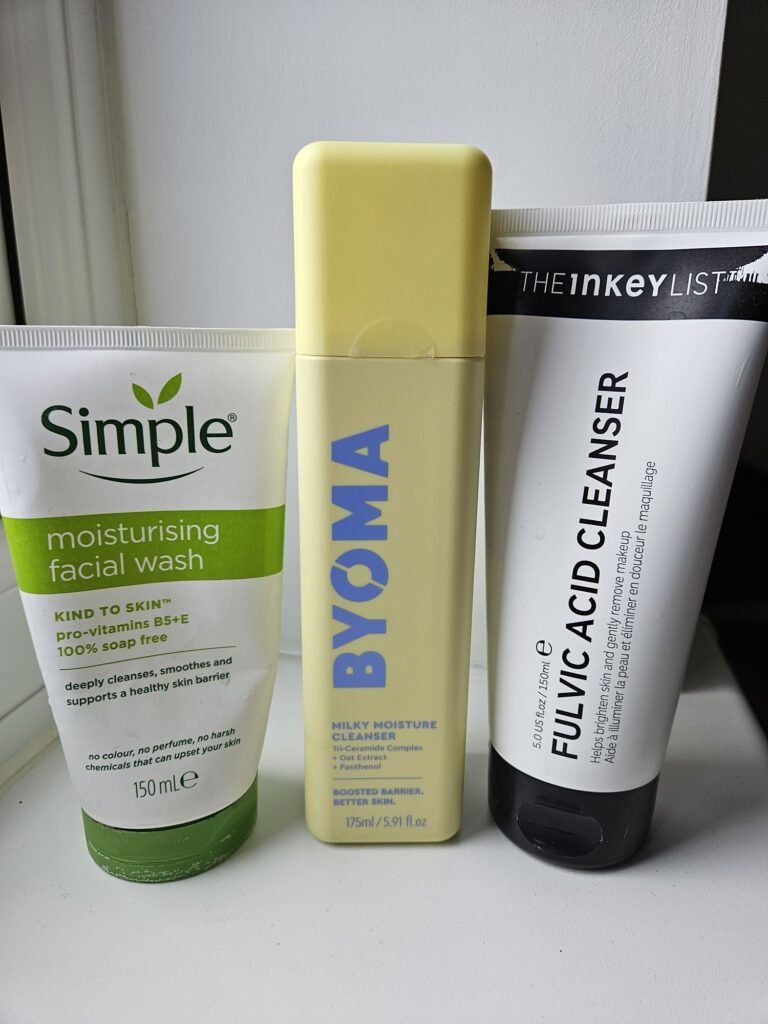 Trio of face cleansers